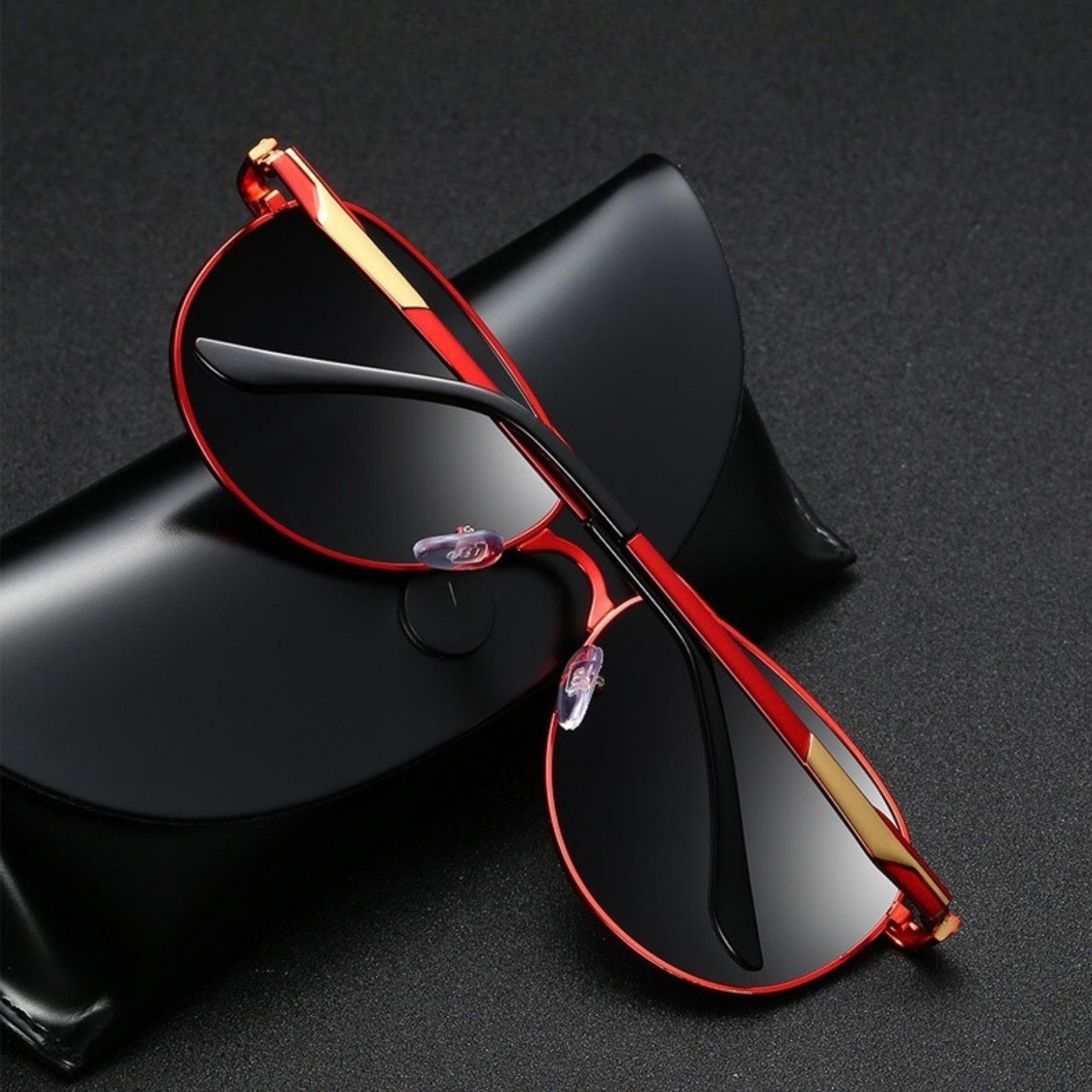 Óculos Muller - Alfa Wear - 100% proteção uva uvb, armação vermelha, oculos masculino, proteção uv400, proteção uva e uvb, óculos anti-reflexo, óculos de sol, óculos polarizado