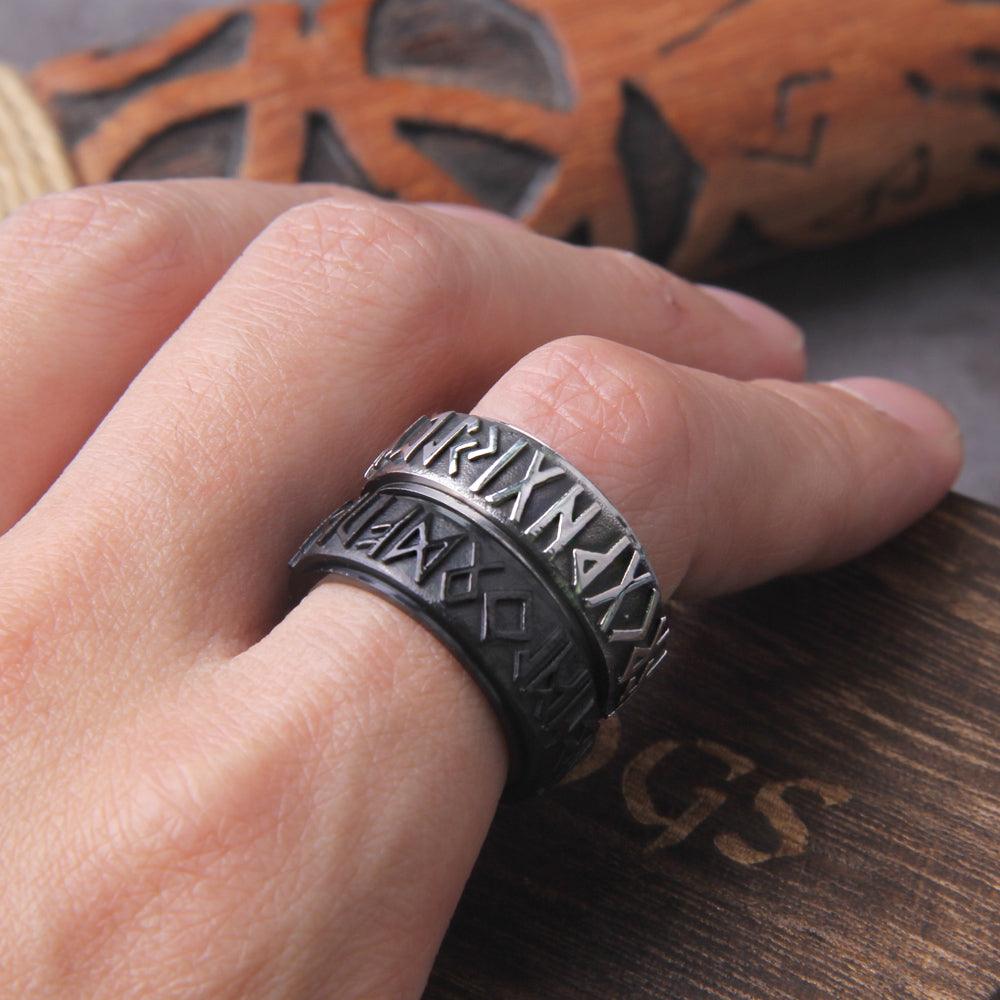 Anel Soldier - Alfa Wear - anel, anel de aço, anel de metal, anel de prata, anel masculino, coleção, coleção vikings, giratorio, runas nordicas, viking, vikings