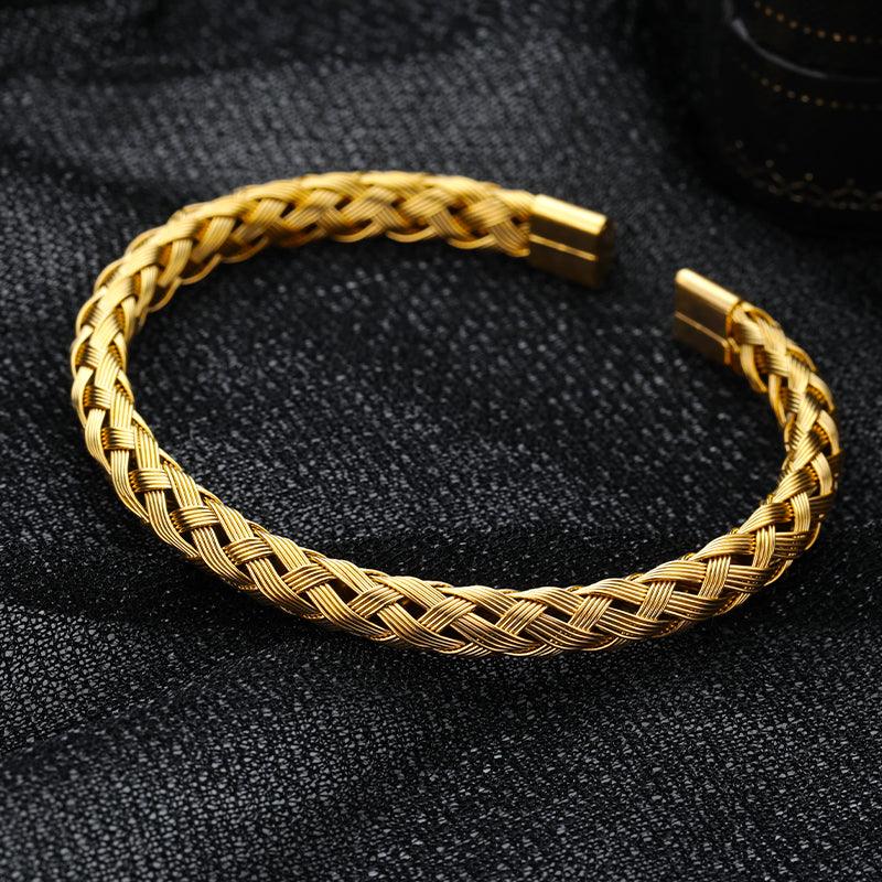 Bracelete Treasur - Alfa Wear - bracelete de ouro, bracelete dourado, luxo, luxuosa, luxury, magnata, ouro, premium, rei