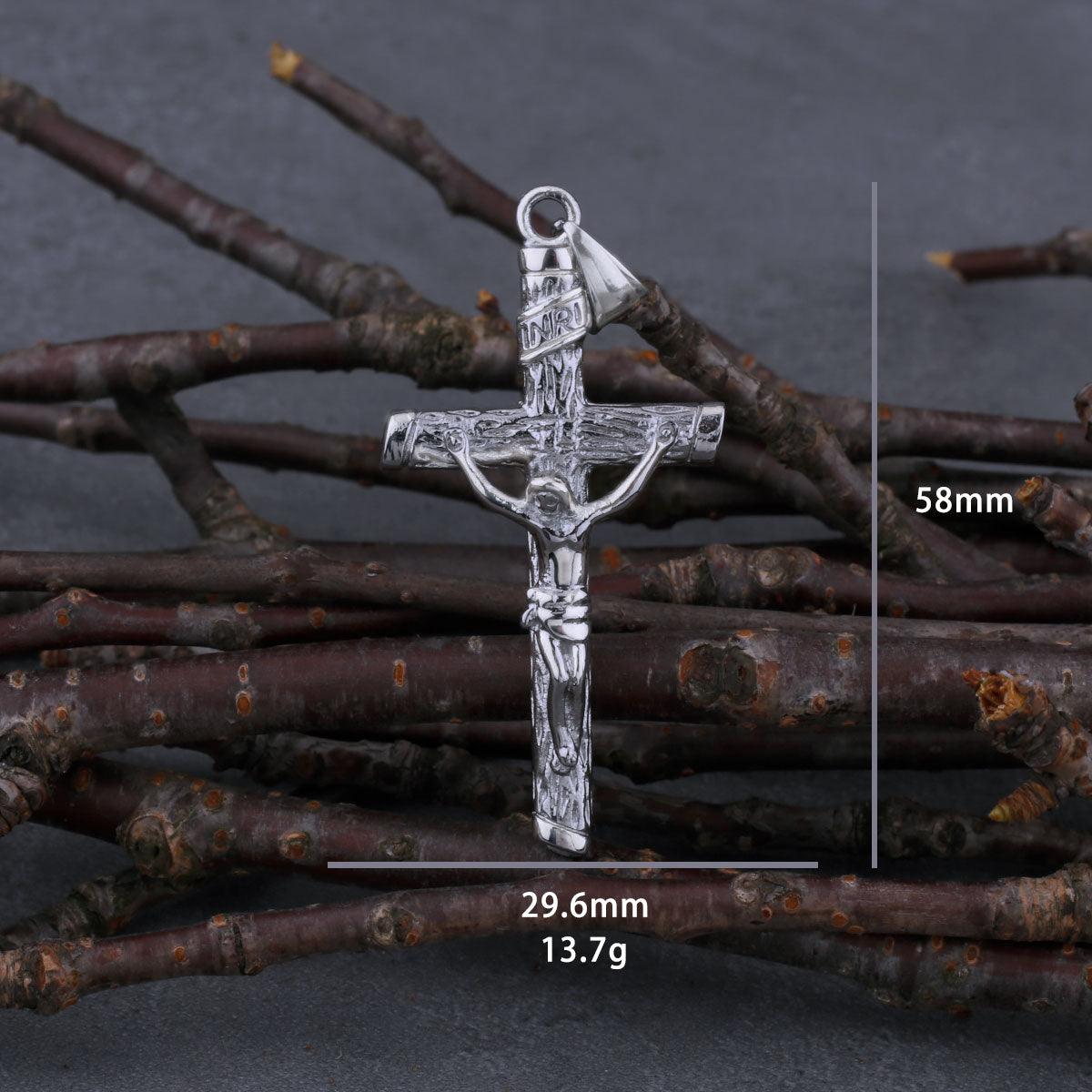 Colar Christ - Alfa Wear - colar, colar de aço, colar de ferro, colar de metal, colar masculino, coleção, coleção vikings, crucifixo, cruz, cruz de jesus, viking, vikings