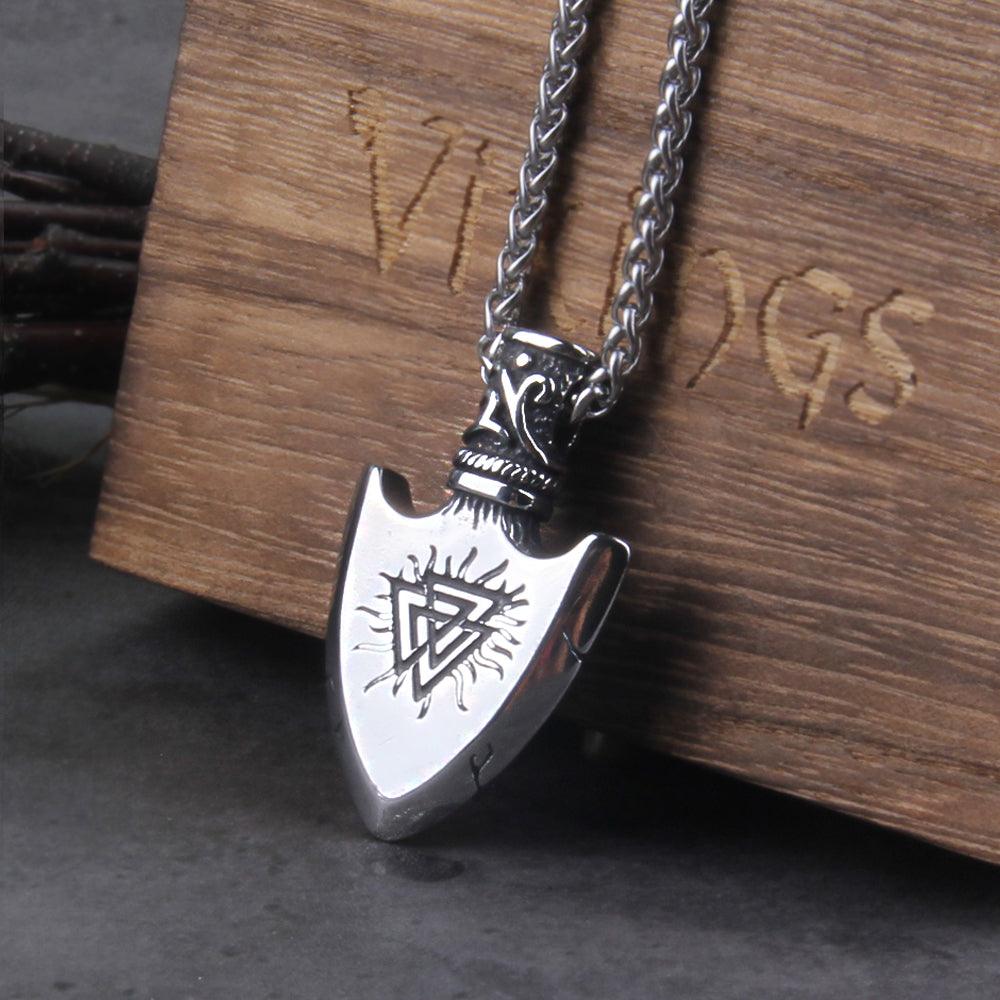 Colar Runir - Alfa Wear - colar, colar de aço, colar de ferro, colar de metal, colar masculino, coleção, coleção vikings, runas nordicas, vegvisir, viking, vikings, vulknut