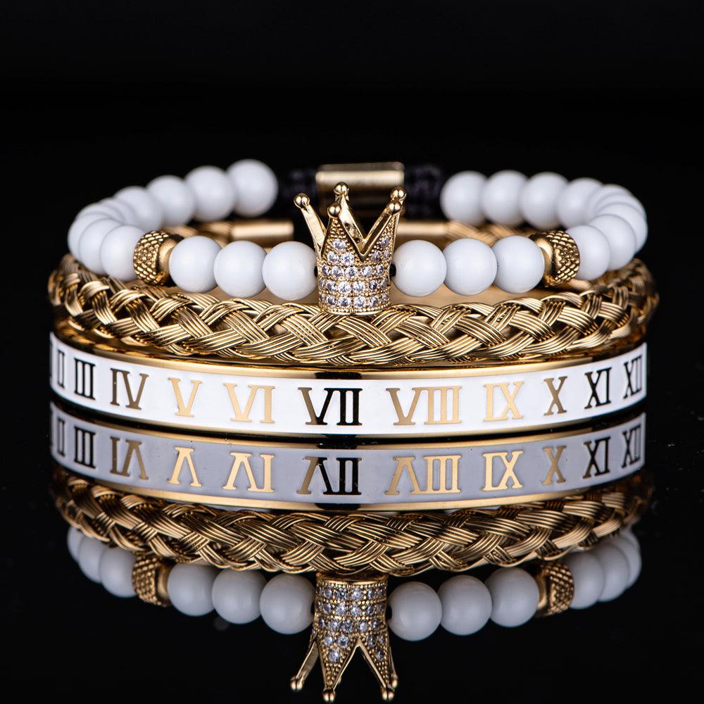 Kit Palace - Alfa Wear - dourada, kit de pulseiras, luxo, luxuosa, luxury, magnata, ouro, premium, rei, ródio