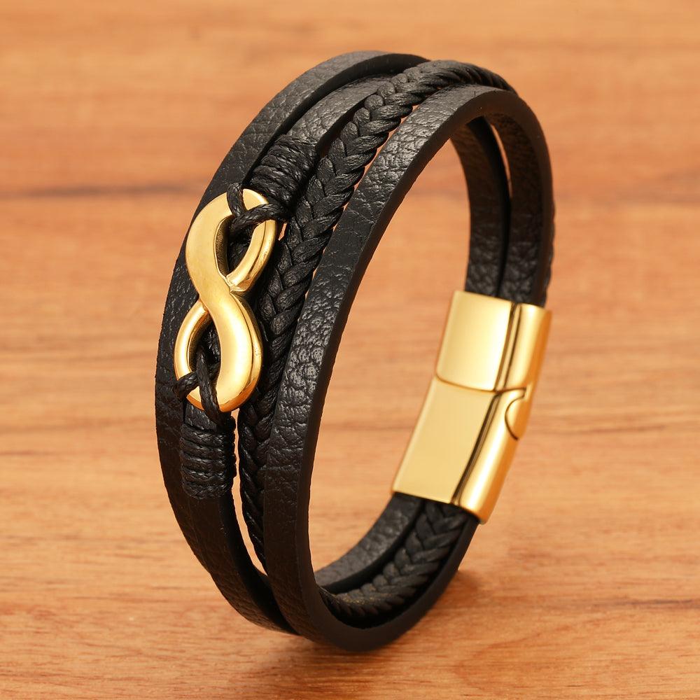 Pulseira Infinity - Alfa Wear - infinito, pulseira, pulseira de couro, pulseira masculina, simbolo do infinito