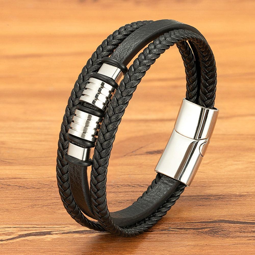Pulseira Quench - Alfa Wear - couro, pulseira, pulseira de aço, pulseira de couro, pulseira de ferro, pulseira de metal, pulseira masculina