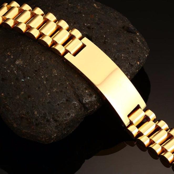 Pulseira Luxer - Alfa Wear - dourada, luxo, luxuosa, luxury, magnata, ouro, premium, rei