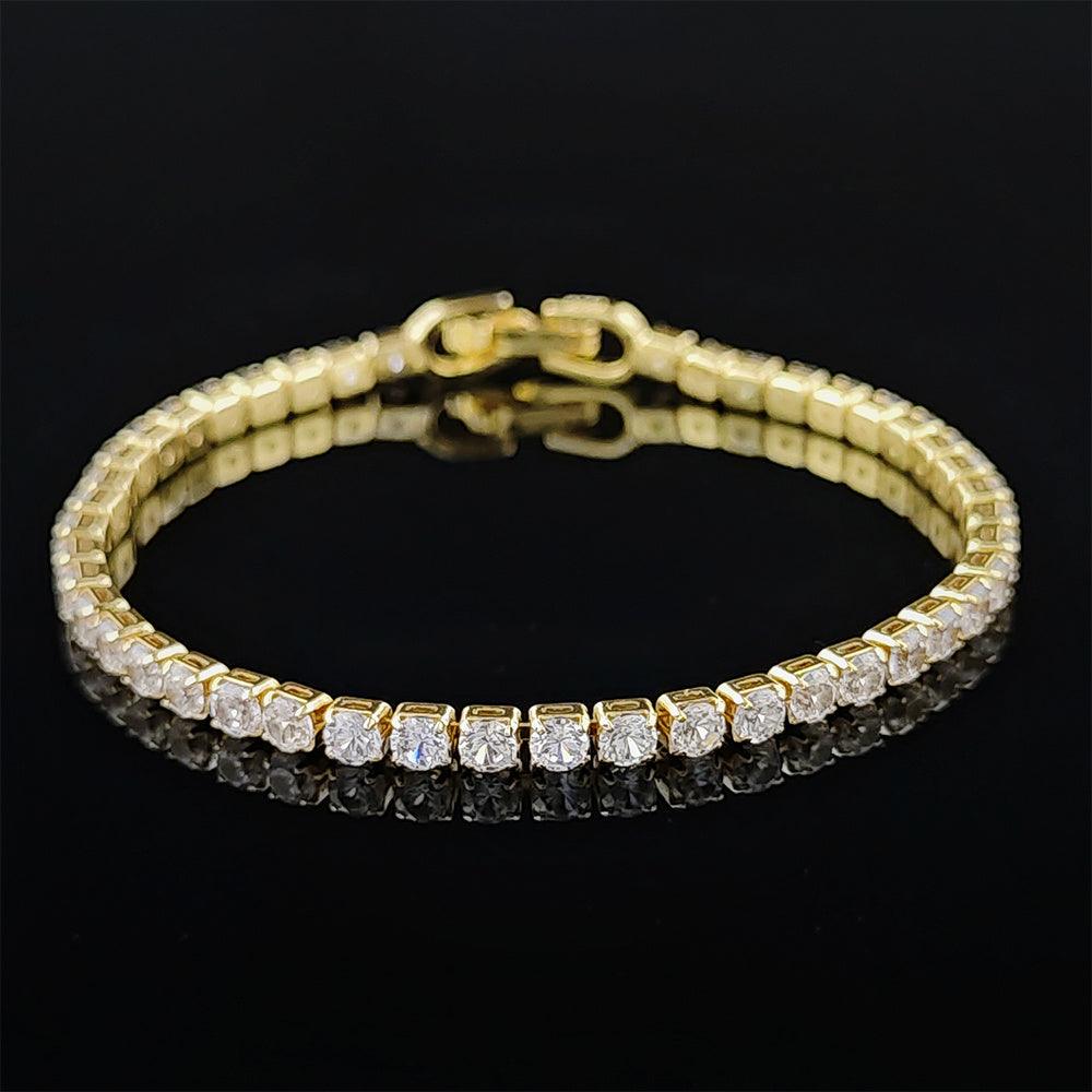 Pulseira Gold - Alfa Wear - diamante, ouro, ouro 18k, ouro branco, pedras preciosas, pulseira masculina, riviera, topazio, turmalina, zircônia