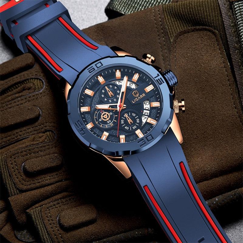 Relógio Villar B91 - Alfa Wear - pulseira de borracha, pulseira de silicone, relógio, relógio de couro, relógio de metal, relógio esportivo, relógio masculino