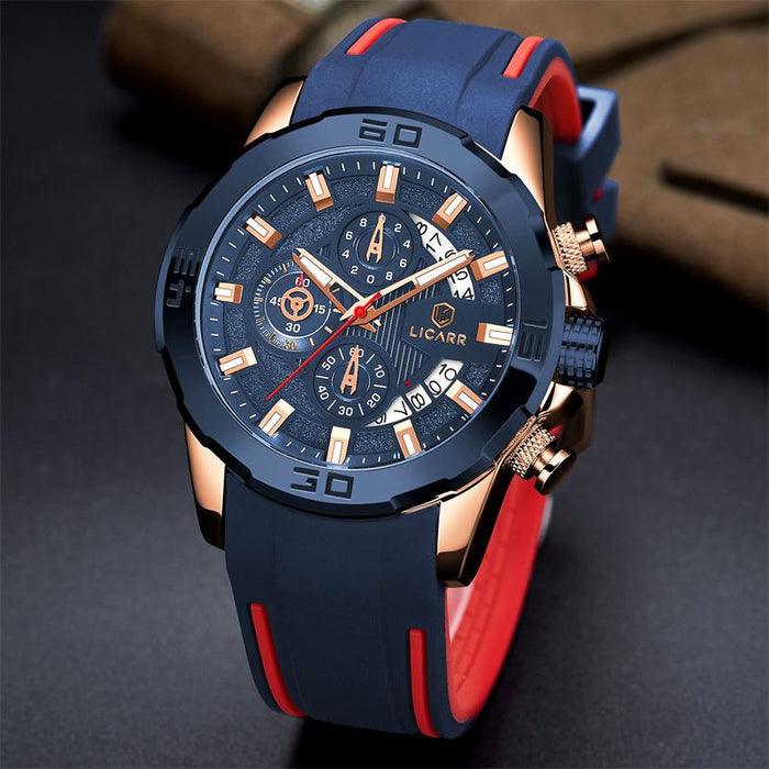 Relógio Villar B91 - Alfa Wear - pulseira de borracha, pulseira de silicone, relógio, relógio de couro, relógio de metal, relógio esportivo, relógio masculino