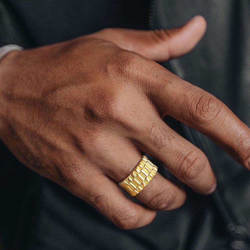 Anel Curry - Alfa Wear - anel de ouro, anel dourado, anel masculino
