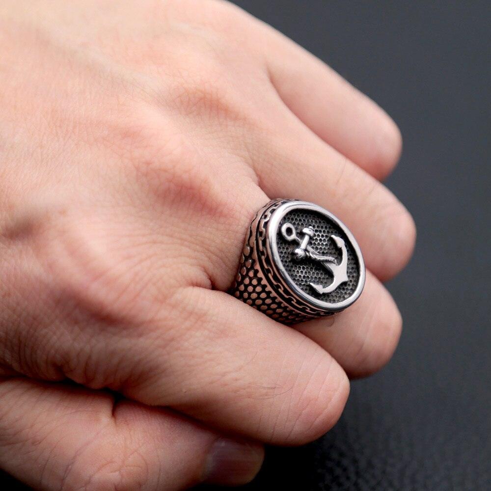 Anel Anchor - Alfa Wear - anel de aço, anel de ferro, anel de metal, anel masculino
