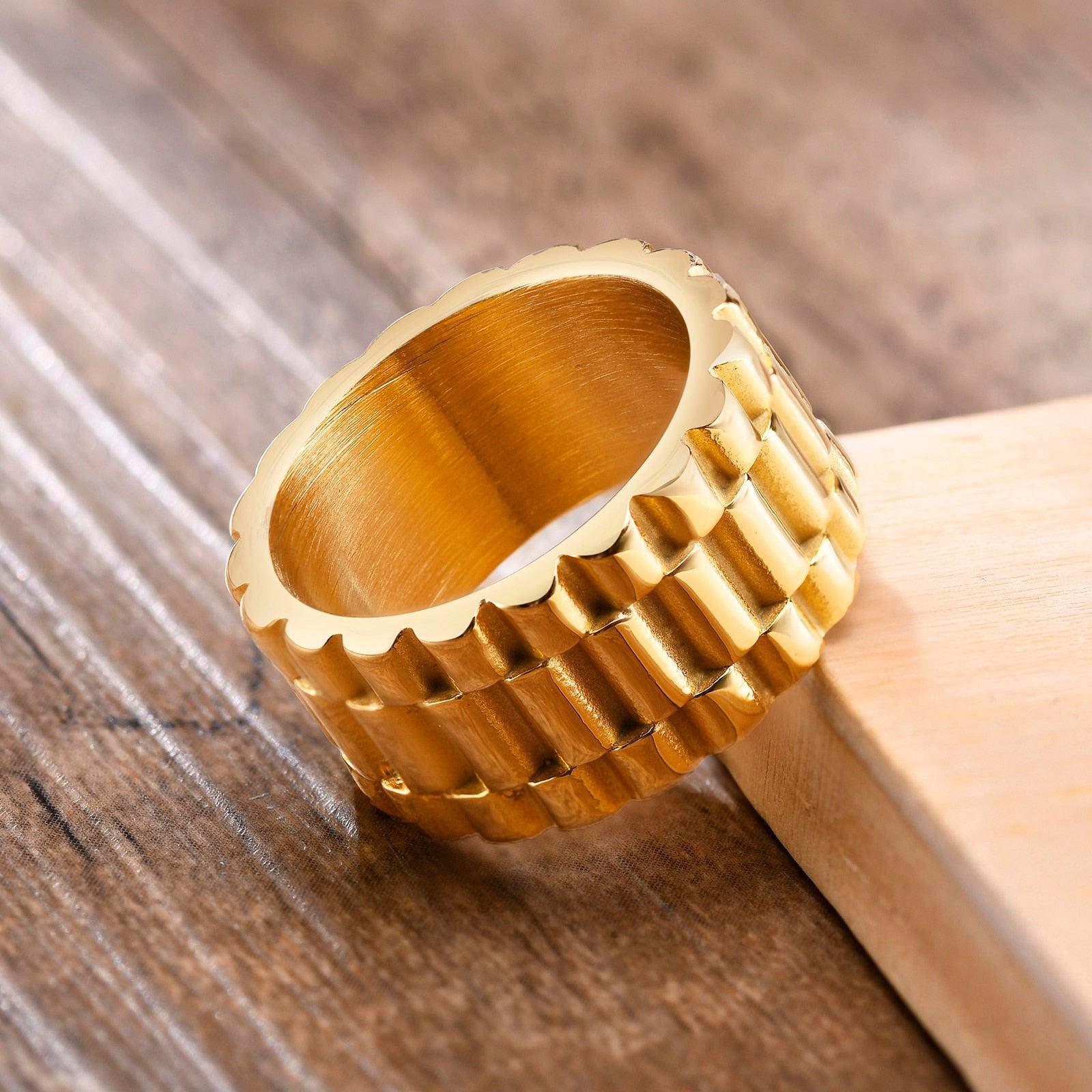 Anel Curry - Alfa Wear - anel de ouro, anel dourado, anel masculino