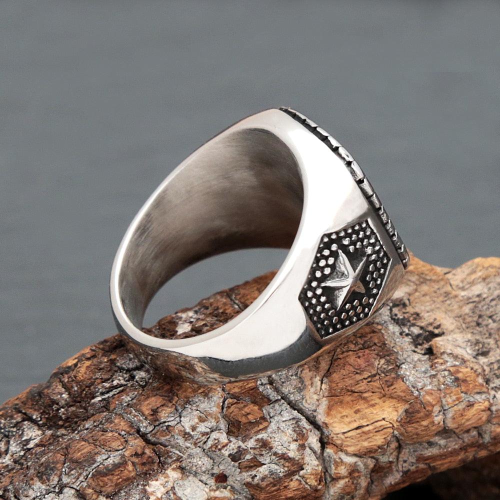 Anel Treze - Alfa Wear - anel de aço, anel de ferro, anel de metal, anel masculino