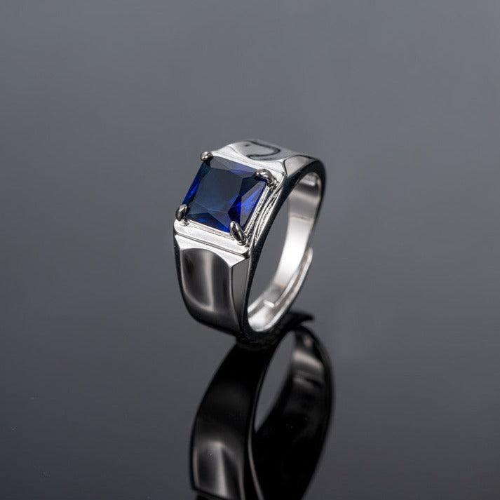 Anel Leaf - Alfa Wear - anel, anel com pedra, anel de aço, anel masculino, prata, prateado