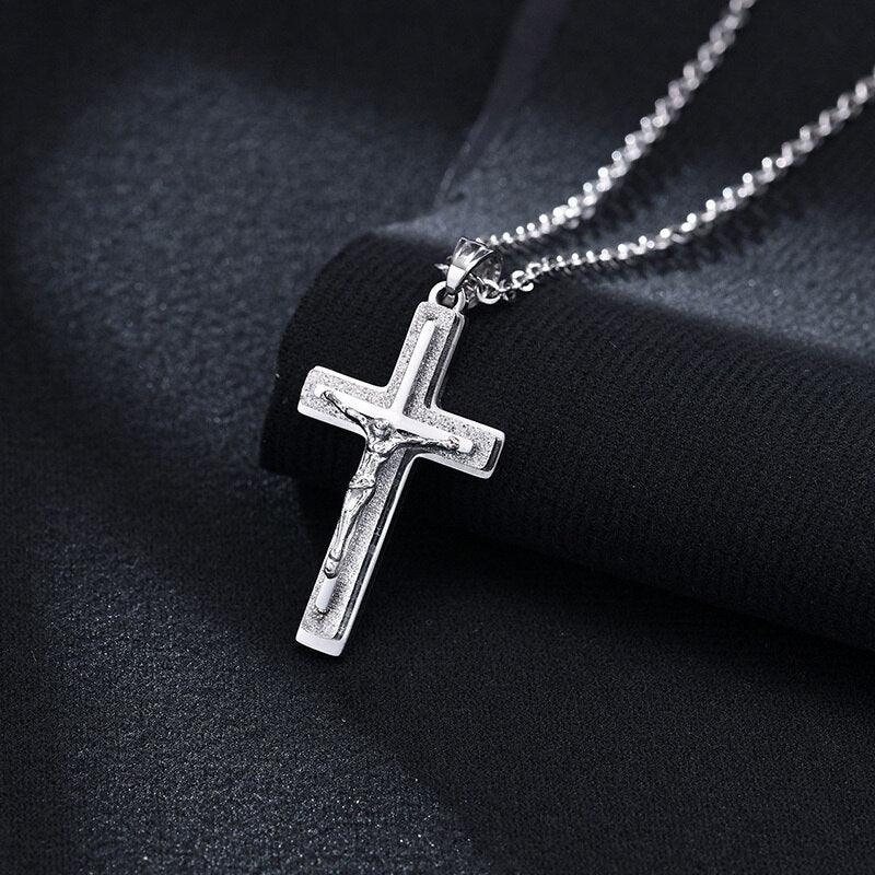 Colar Cristão - Alfa Wear - colar, colar de aço, colar de metal, colar masculino, crucifixo, cruz, fé, jesus