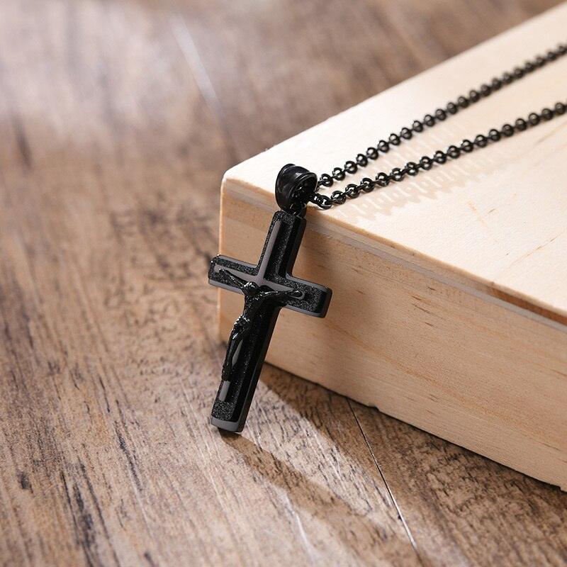 Colar Cristão - Alfa Wear - colar, colar de aço, colar de metal, colar masculino, crucifixo, cruz, fé, jesus
