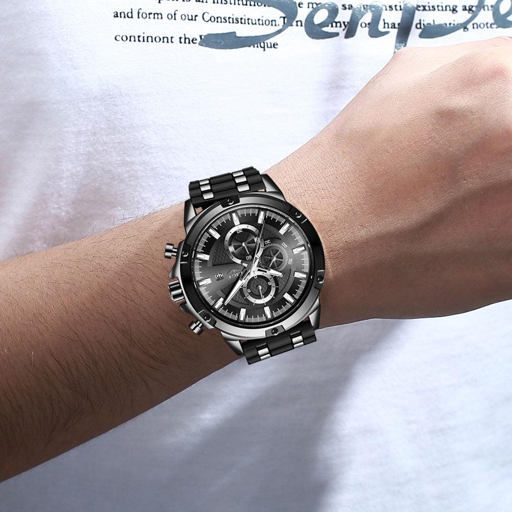 Relógio Cregger L593 - Alfa Wear - relógio, relógio de couro, relógio de metal, relógio esportivo, relógio masculino