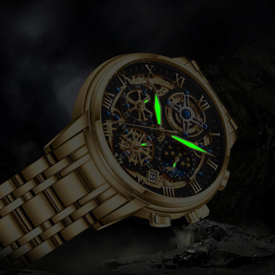 Relógio Gondon Series L366 - Alfa Wear - relógio, relógio de couro, relógio de metal, relógio esportivo, relógio masculino