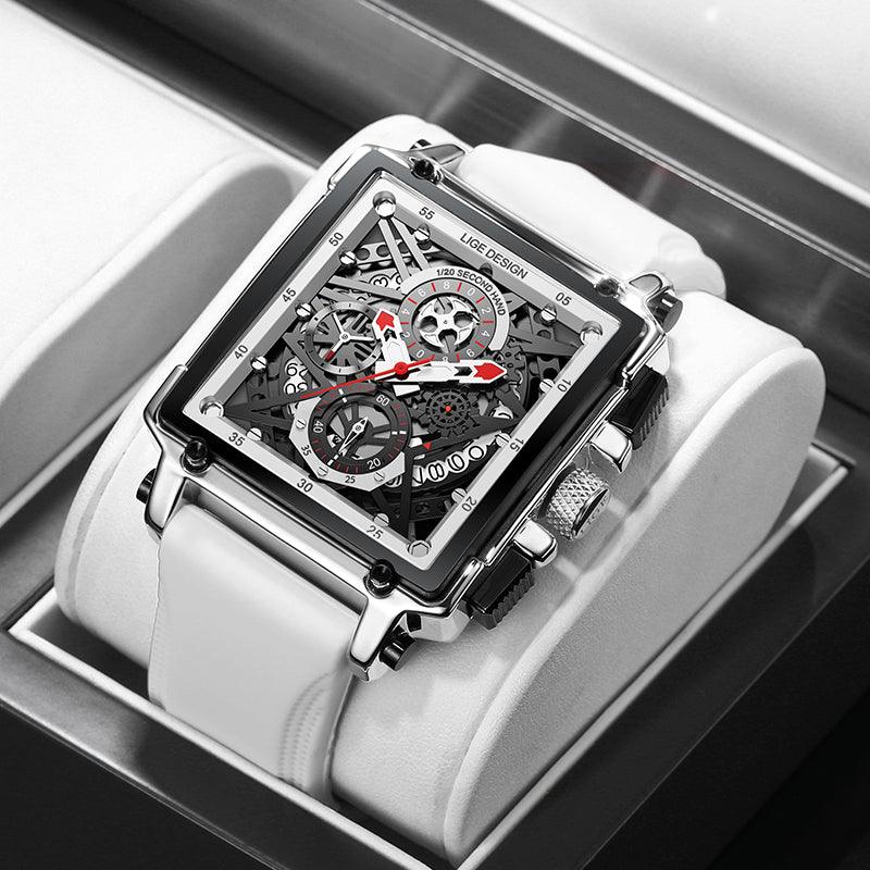 Relógio Sky Series WT5 - Alfa Wear - azul, borracha, branco, preto, pulseira de silicone, relógio, relógio de couro, relógio de metal, relógio esportivo, relógio masculino, vermelho