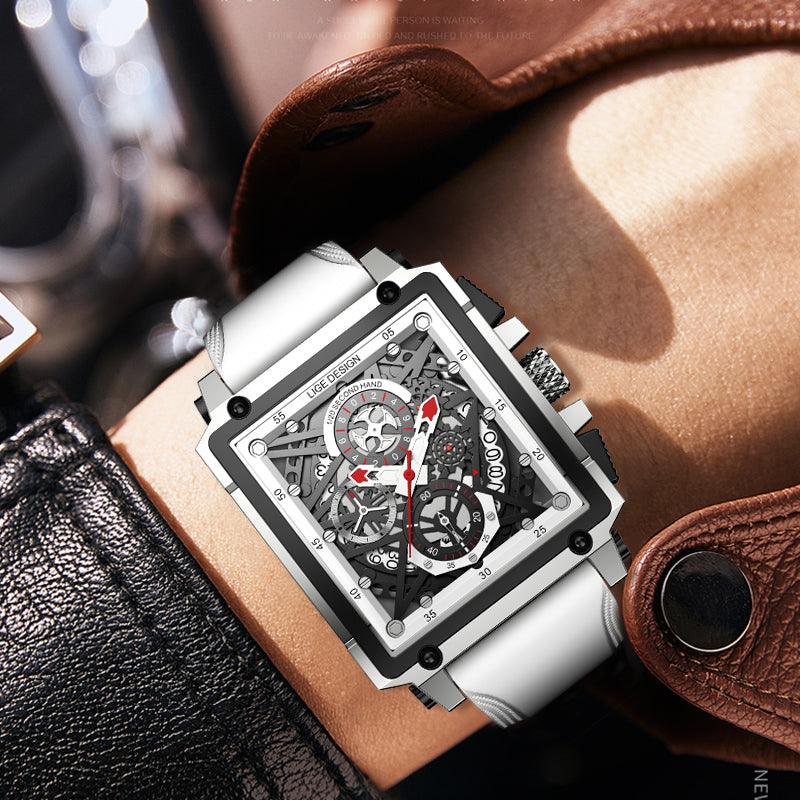 Relógio Sky Series WT5 - Alfa Wear - azul, borracha, branco, preto, pulseira de silicone, relógio, relógio de couro, relógio de metal, relógio esportivo, relógio masculino, vermelho